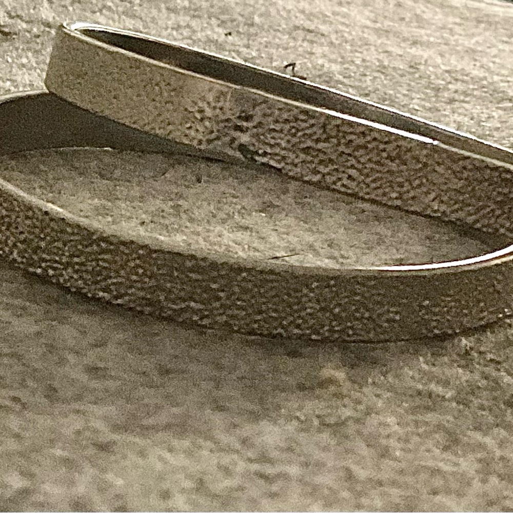 Textured Silver Bangle Bracelets